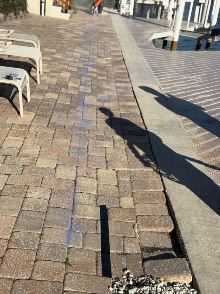 Paver pool deck installation